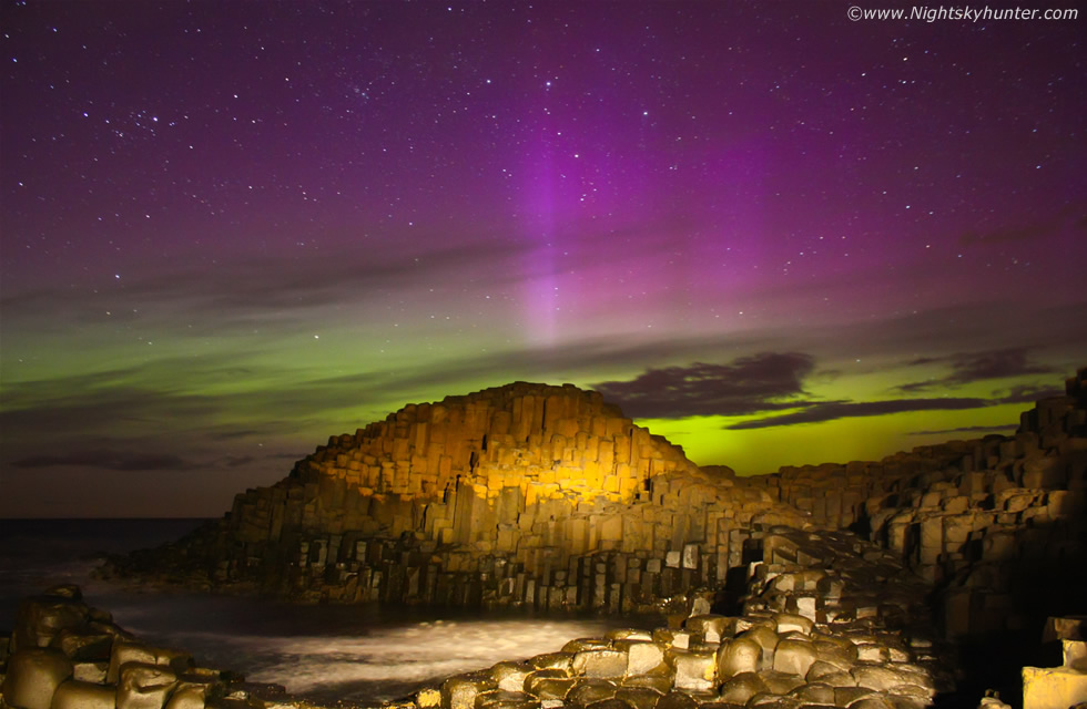 Aurora Display, Giants Causeway & Ballintoy Harbour