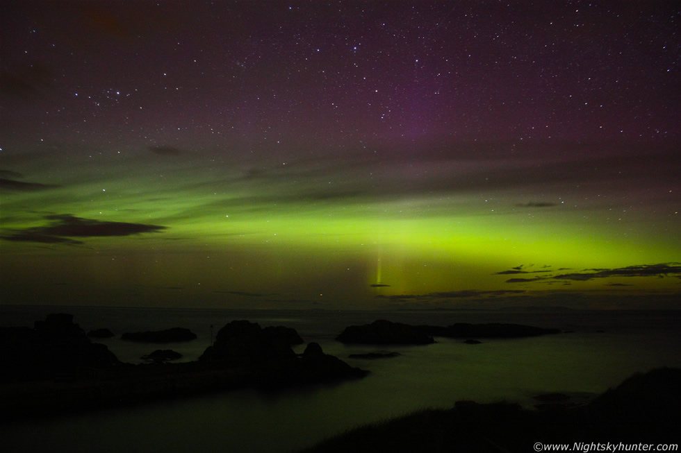 Aurora Display, Giants Causeway & Ballintoy Harbour