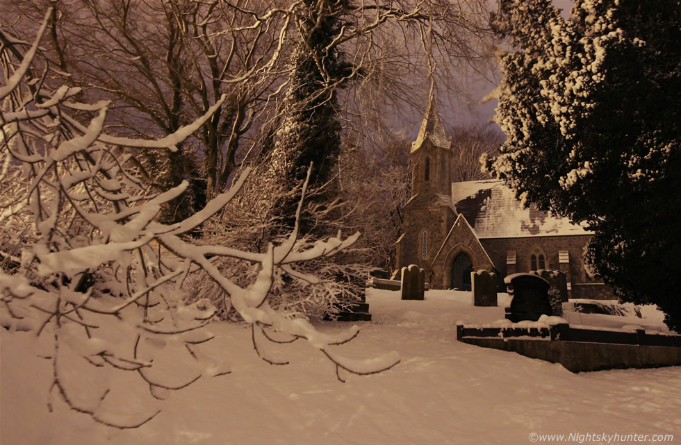 Swatragh Church Night Snow
