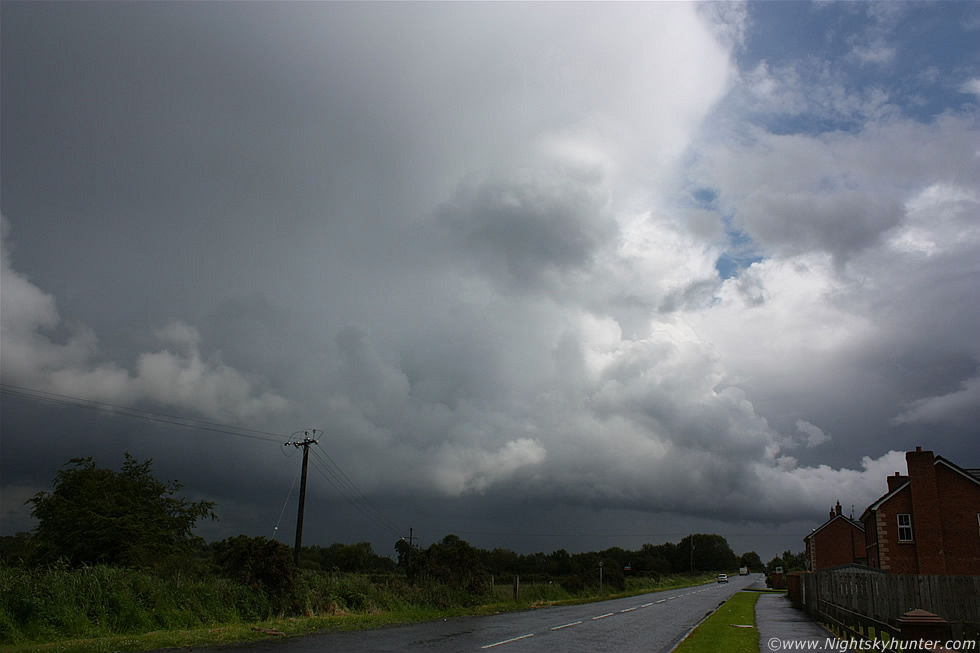 Shelf Cloud/Gust Front & Thunderstorm, Glenshane Road, July 7th 2011