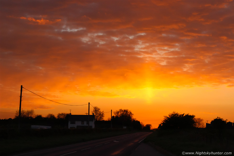 Omagh Road Sun Pillar & Sunset