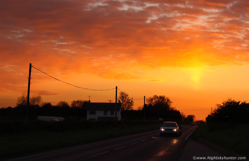 Omagh Road Sun Pllar & Sunset