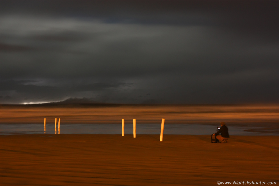 Downhill Beach Night Lightning