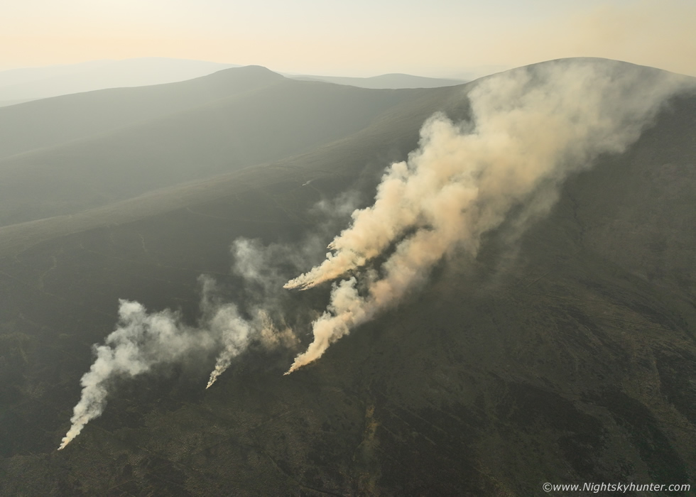 Sawel Gorse Fire & Saharan Dust Sunset Report